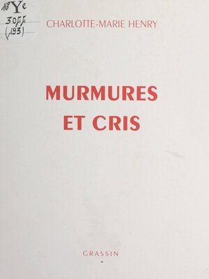 cover image of Murmures et cris